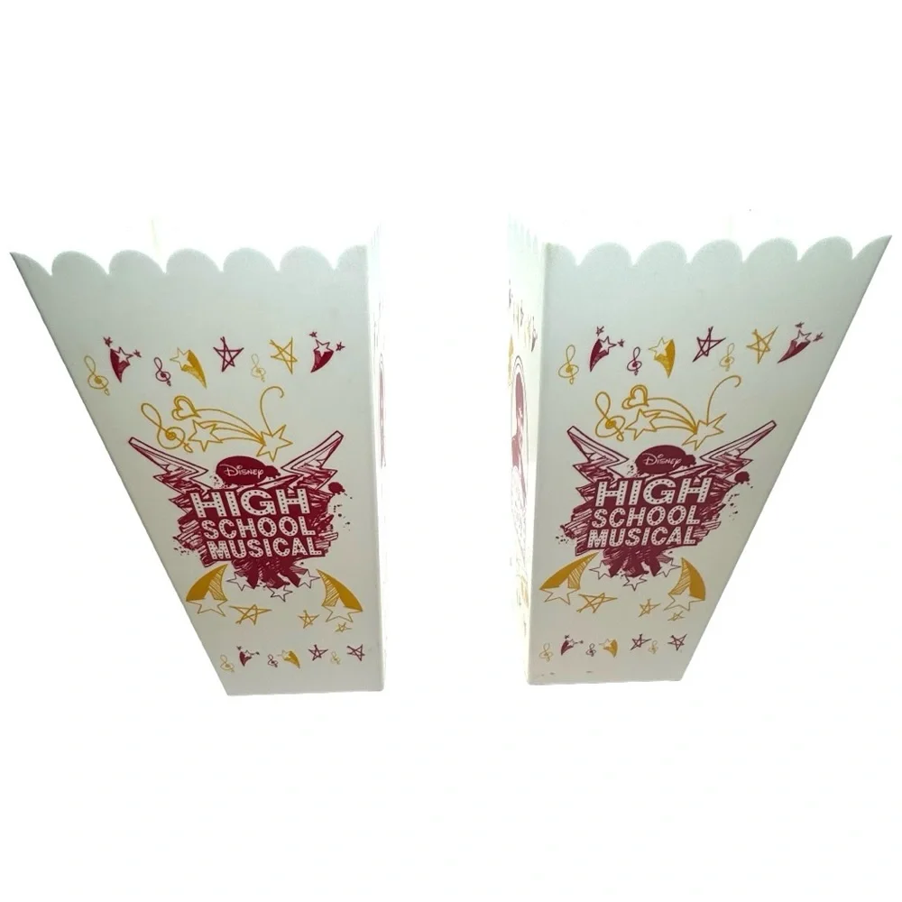 Disney High School Musical Popcorn Boxes - White and Gold